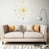vidaXL Zidni sat metalni 70 cm zlatni Cijene