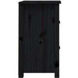  Nočna omarica 2 kosa črna 40x35x61,5 cm trdna borovina, (20734492) | Shoptok.si