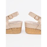 GOODIN Gold wedge sandals | Shoptok.si