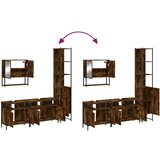  4-dijelni set kupaonskog namještaja boja hrasta drveni | shoptok.hr