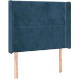  Krevet box spring s madracem LED tamnoplavi 80 x 200 cm baršun | shoptok.hr