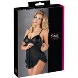 Cottelli - Lanena majica z volančki (črna) - XXL | Shoptok.si