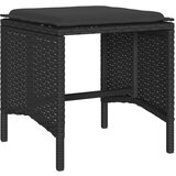  6-dijelni set vrtnih sofa s jastucima crni od poliratana | shoptok.hr