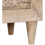 vidaXL Visok predalnik s polico Bela 60 x 33 x 100 cm trden mangov les | Shoptok.si