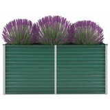 vidaXL Vrtna sadilica od pocinčanog čelika 160 x 40 x 77 cm zelena Cijene