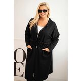 Kesi Women's cotton hoodie Plus Size with pockets black Cijene