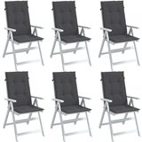  Jastuci za stolice 6 kom prošarano antracit 120x50x4cm tkanina | shoptok.hr