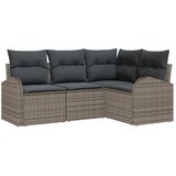  Sjedeća garnitura za vrt 4 kom. Siva poliratan 179 x 124 x 85 cm | Shoptok.si