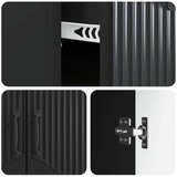  Strani šal s predalom Črna 66 x 34,5 x 87 cm Inženirski les, (5000217472) | Shoptok.si