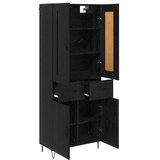 Highboard Crni hrast 69,5 x 34 x 180 cm Konstruirano drvo | shoptok.hr