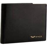WINGS Muški novčanik od prave kože crne boje | shoptok.hr