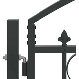 vidaXL Ograjna vrata ASSEN 401 x 200 cm Jeklo Siva Zaklenljivo, (5000300971) | Shoptok.si