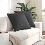 vidaXL Blazine za kavč 2 pcs Temno siva 60 x 60 cm Žametna tkanina | Shoptok.si