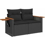  6-dijelni set vrtnih sofa s jastucima crni od poliratana bagrem | shoptok.hr