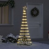 vidaXL LED božično drevesce Toplo bela 138.5 x 138.5 x 399 cm Kovina | Shoptok.si