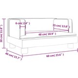  Otroški kavč rjav 60x40x30 cm žamet | Shoptok.si
