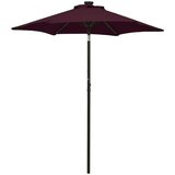  Vrtni suncobran s LED svjetlima bordo 200 x 211 cm aluminijski Cijene