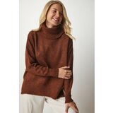 Happiness İstanbul Sweater - Brown - Regular fit cene