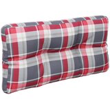  Jastuci za palete 2 kom crveni karirani od tkanine Šarena 70 x 70 x 12 cm | shoptok.hr