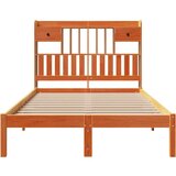  Knjižna postelja brez vzmetnice vošč. rjava 135x190 cm borovina, (21653643) | Shoptok.si