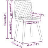  Jedilni stoli 6 kosov taupe blago, (21828373) | Shoptok.si