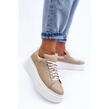 Boto Women's Leather Platform Sport Shoes Beige Lemar 10150 | shoptok.hr