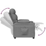  Električni naslanjač svetlo sivo blago | Shoptok.si
