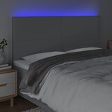  LED uzglavlje svjetlosivo 200x5x118/128 cm od tkanine | shoptok.hr