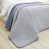 Catherine Lansfield Modro prešito pregrinjalo 220x230 cm Stripe – | Shoptok.si