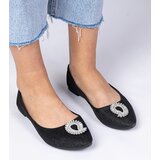 Gemre Black women's glitter ballerinas with rhinestones Ellada | shoptok.hr