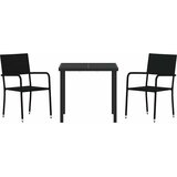  Vrtni set za objed 3 kom. Crna poliratan | shoptok.hr