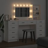  Toaletni stol s ladicama 3 pcs Bijelo Konstruirano drvo | shoptok.hr