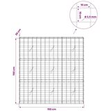  Gabion s žicom debljine 3 5 mm i mrežom 10x10 cm 150x20x150 cm - 20 cm 150 cm 150 cm | shoptok.hr