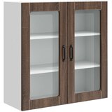  Zidni stakleni ormarić Smeđi hrast 80 x 31 x 80 cm | shoptok.hr