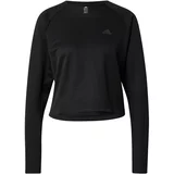 ADIDAS SPORTSWEAR Funkcionalna majica 'Run Icons 3-Stripes Warm' siva / črna / bela
