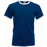 Fruit Of The Loom Granatowa koszulka męska Ringer | Shoptok.si