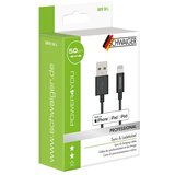 SCHWAIGER USB kabel Lightning (0,5 m, USB A vtič, strelovodni vtič, Črne barve) | Shoptok.si