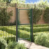 vidaXL vrata za ograjo iz jekla 100x175 cm zelena | Shoptok.si