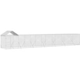  kavez za pse s krovom srebrni 14x2x2,5m pocinčani čelik | Eponuda.com