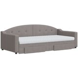  Dnevni krevet na razvlačenje smeđesivi 90 x 200 cm od tkanine | shoptok.hr