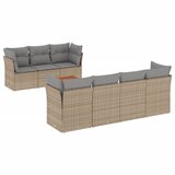 Maison Chic Seti vrtnega pohištva - Vrtna garnitura - Vrtni pohištvo set 8-delna z blazinami bež poli ratan, (21800167) | Shoptok.si