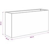  Vrtna saksija Antracit 100 x 30 x 40 cm Čelična vrata | shoptok.hr