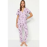 Trendyol Pajama Set - Pink - Graphic Cene