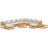 Maison Chic Seti vrtnega pohištva - Vrtna garnitura - Vrtni pohištvo set 12-delna svetlo sive blazine trden les, (21816998) | Shoptok.si