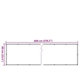 Balkonski zaslon za privatnost krem 600 x 90 cm PVC | Eponuda.com