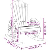  Stolice za ljuljanje Adirondack 2 kom od masivne jelovine | shoptok.hr