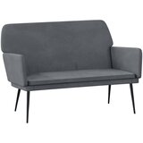  Klupa tamnosiva 108 x 79 x 79 cm baršunasta | shoptok.hr