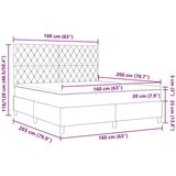 vidaXL Box Spring Krevet s Madracem Ružičasta 160x200 cm Baršun | shoptok.hr