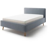 Meise Möbel Modra/siva oblazinjena postelja brez letvenega dna 120x200 cm Mattis – | Shoptok.si