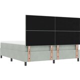 Box Spring Krevet s Madracem &amp Klupom Svijetlosiva 180x200 cm Baršun | shoptok.hr